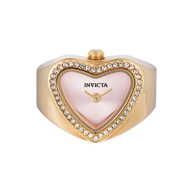 Invicta Women's 49575 Mini Quartz 2 Hand Pink Dial Ring Watch