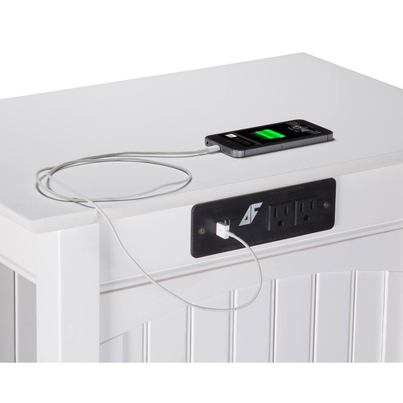 AFI Nantucket Chair Side Table with Built-in Charger