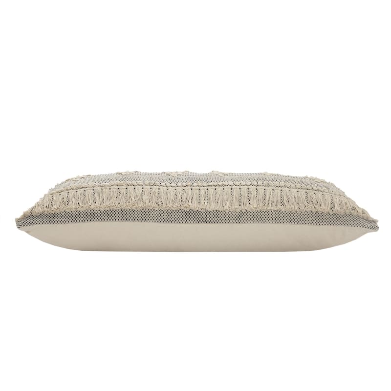 Sevita Diamond Overtufted Cotton Indoor Throw Pillow 20 inch