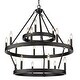 preview thumbnail 1 of 2, Golden Lighting Alastair 18 Light 32" Wide Taper Candle Chandelier Matte Black