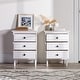 preview thumbnail 12 of 32, Walker Edison Bullrushes Solid Wood 3-Drawer Nightstand, Set of 2