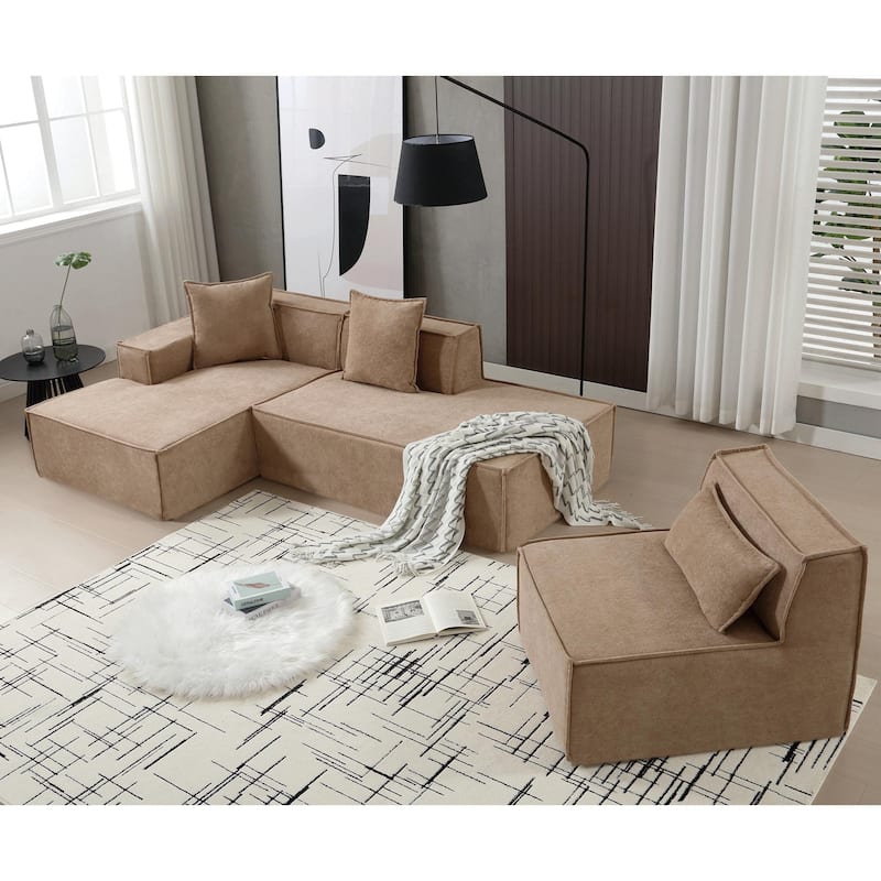 Modular Combination Living Room Sofa Set,Modern Sofa,Free Installation Sofa,L-shaped,Italian Minimalist Tofu Block Sofa
