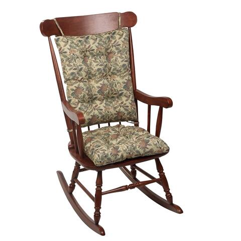 Klear Vu Gripper Jumbo Greenwich Tapestry Rocking Chair Cushion Set