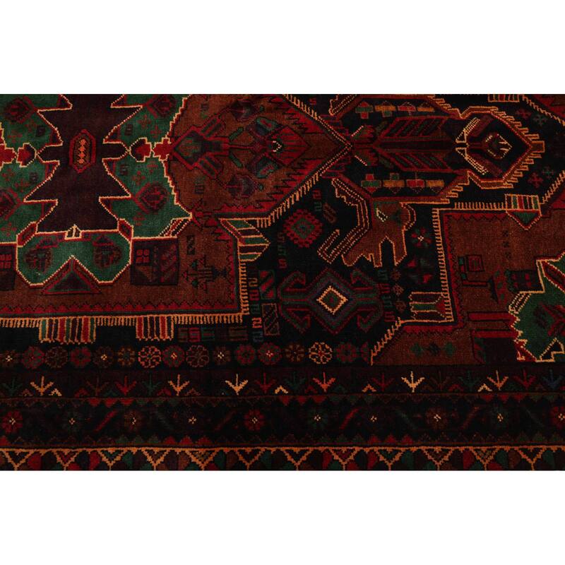ECARPETGALLERY Hand-knotted Teimani Black, Brown Wool Rug - 3'7 x 6'10