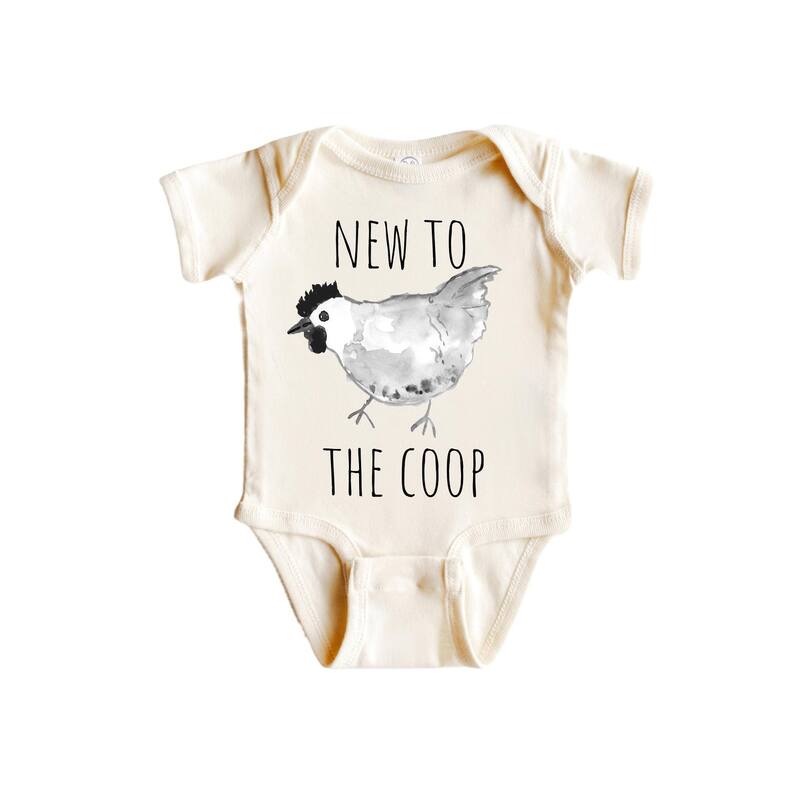 Chicken Barn Farm - Baby Boy Girl Clothes Infant Bodysuit Funny Cute Newborn - White - 3-6M