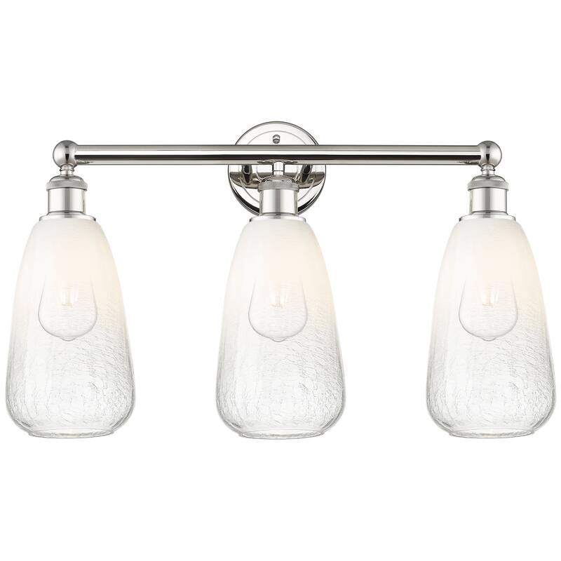 Innovations Lighting Endless Possibilities Edison - Brookhaven Almond - 3 Light 24" Bath Vanity Light - Polished Nickel/Opal