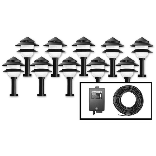 Shop Moonrays 95534 Low Voltage 2-Tier Path Light Kit w/Controller