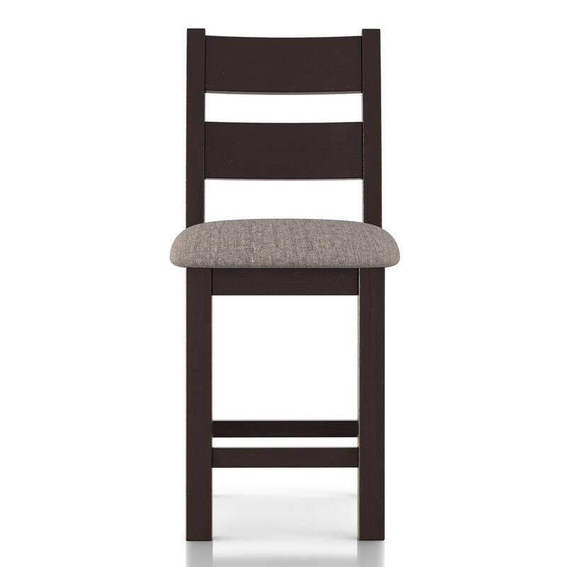 Willingham Farmhouse Espresso Wood Counter Height Chair by Furniture of America (Set of 2)