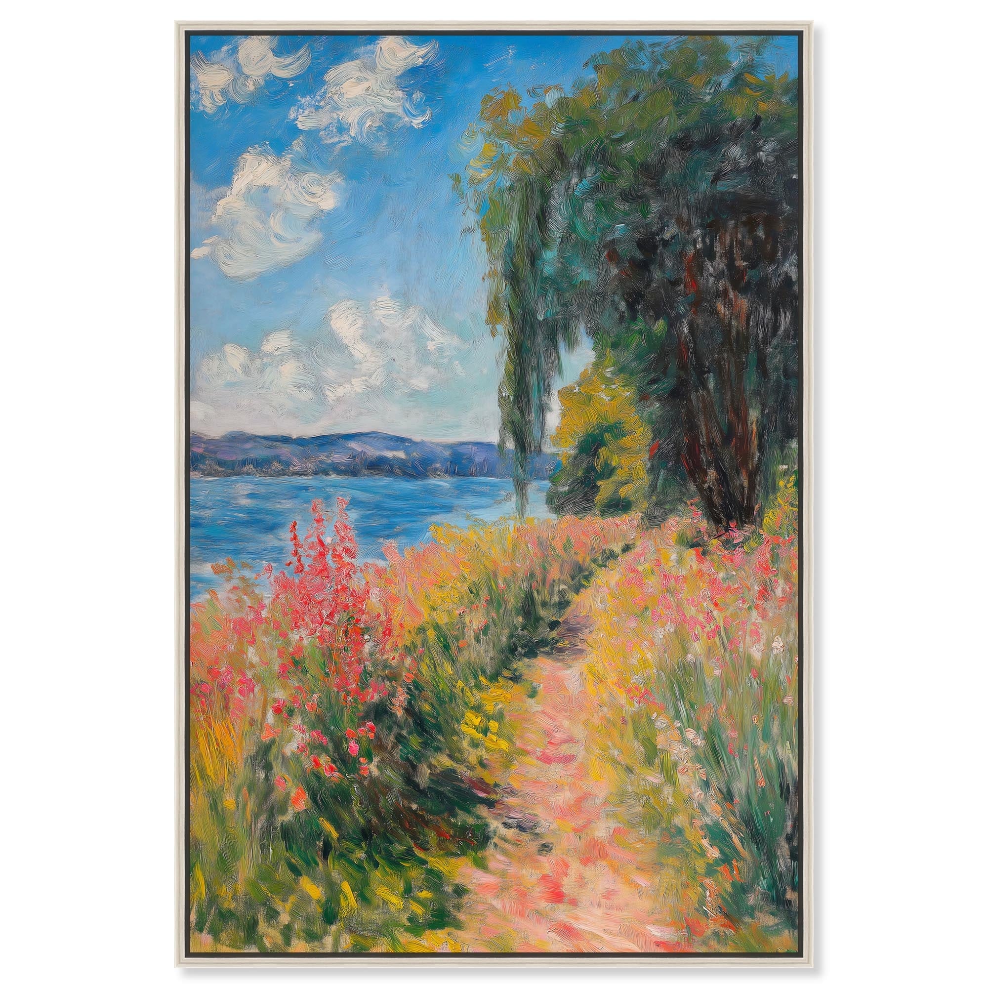 Floral Coast Walk Canvas Monet Coastal by Art Remedy