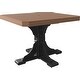 preview thumbnail 21 of 43, Poly Lumber Square Table Dining Height - Antique Mahogany Woodgrain & Black