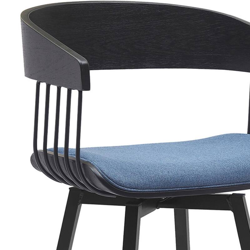 Modern Swivel Bucket Seat Bar Stool with Footrest and Armsrest Metal Frame for Kitchen Island