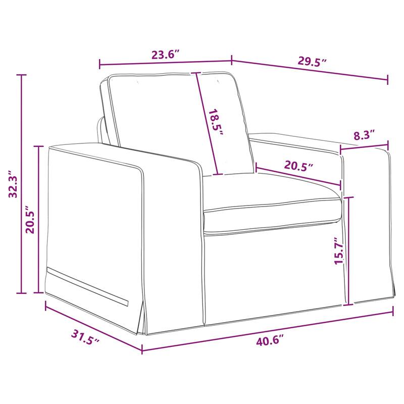 vidaXL Sofa Dark Grey in Fabric