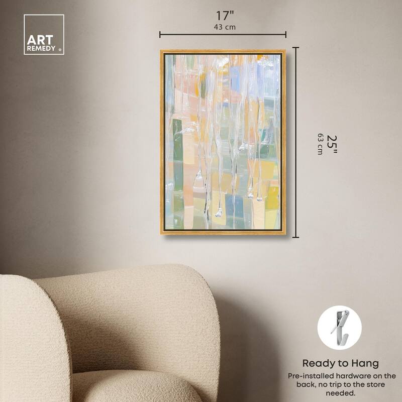 Vertical Drips Canvas by Art Remedy