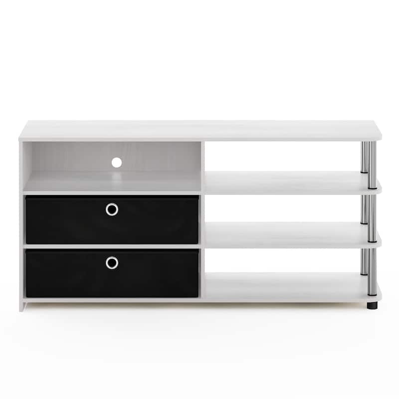 Porch & Den Astor Walnut Brown MDF TV Stand - White Oak