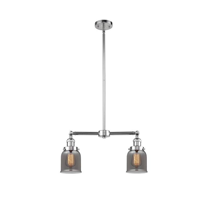 Innovations Lighting Small Bell 2 Light 21" Wide Linear Chandelier