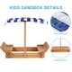 preview thumbnail 5 of 4, Kids Sandbox with Adjustable Cover, 46'' Wooden Sand Box with 2 Foldable Bench Seats, Perfect for Backyard Play