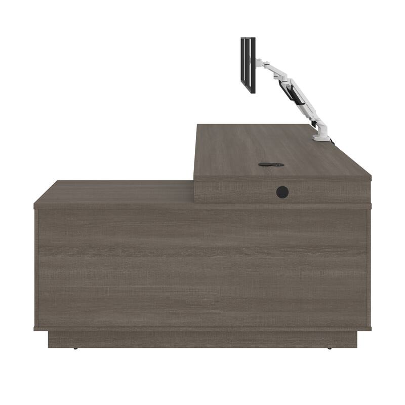 BESTAR Equinox 72W L-Shaped Desk with Monitor Arms