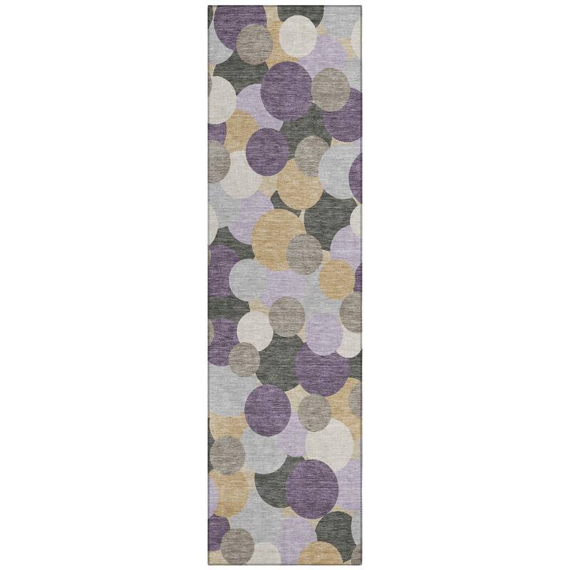 Machine Washable Indoor/ Outdoor Mucho Bubbles Chantille Rug