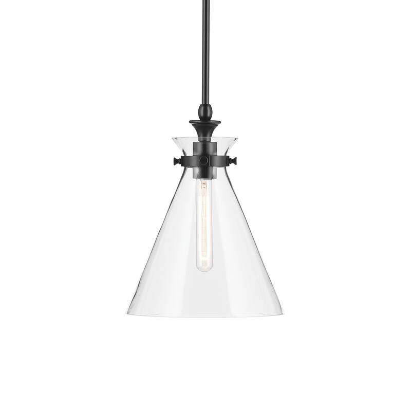 Kichler Lighting Laria 10.5 Inch 1 Light Pendant with Clear Glass in Black