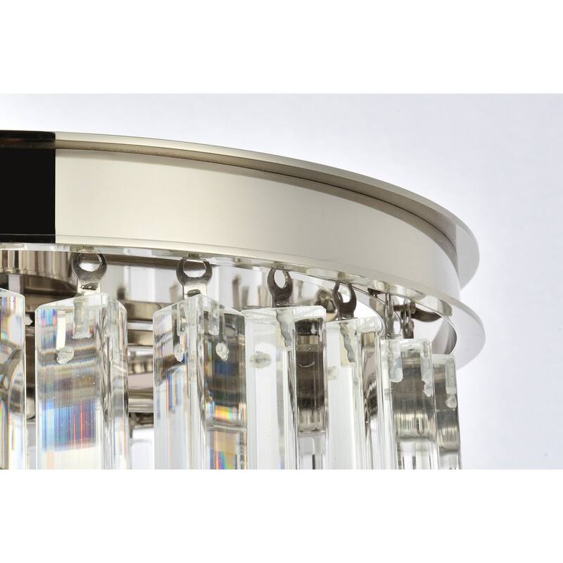 Royce Edge 3-Light Polished Nickel Flush Mount