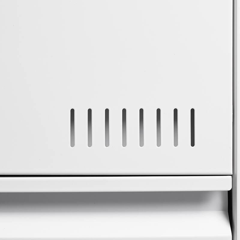 Filing Cabinet Lateral File Cabinet 2 Drawer, White Filing Cabinets with Lock, Locking Metal File Cabinets - White