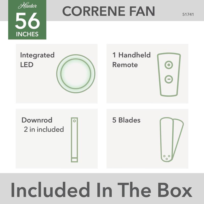 Casablanca 56" Correne Ceiling Fan with LED Light Kit and Remote - Scandanavian, Mid-Century Modern