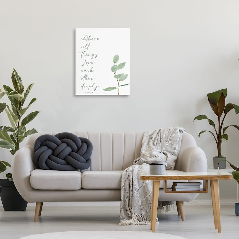 Stupell Love Each Other Deeply Canvas Wall Art Design By Lucille Price