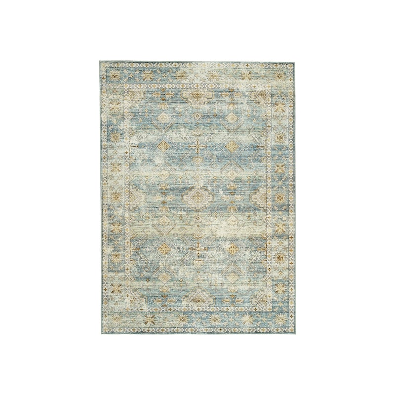 Signature Design by Ashley Harwins Blue Machine Washable Rug