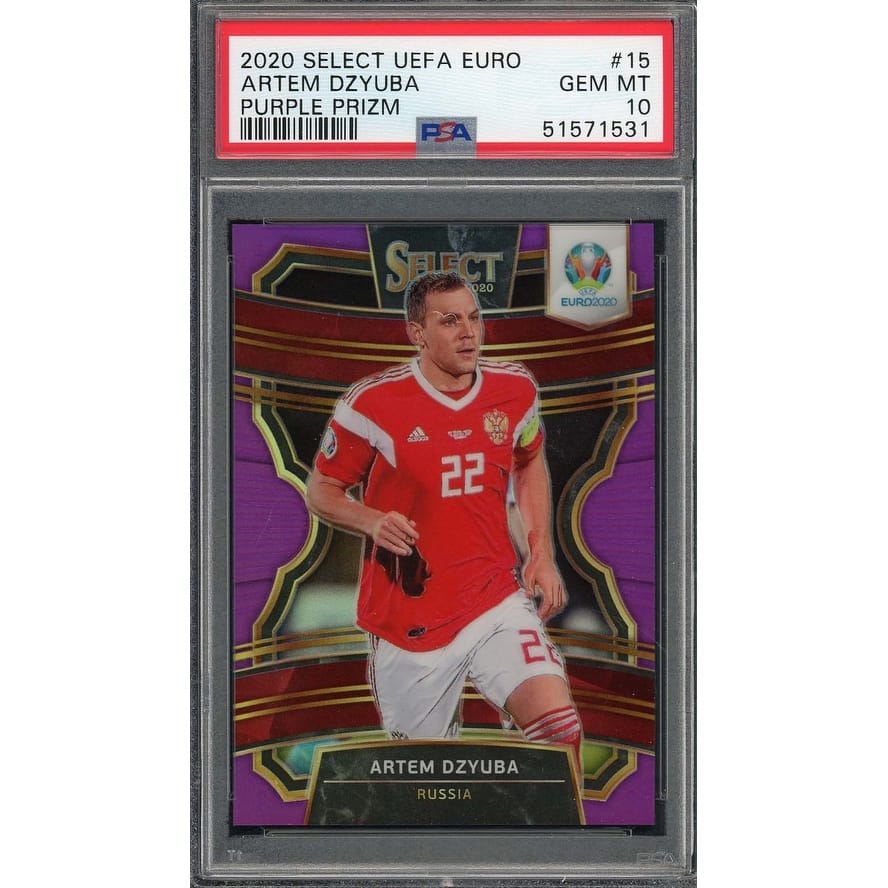 Artem Dzyuba 2020 Select UEFA Euro Purple Prizm Card #15 PSA 10 /79 - 8'6" x 11'6"