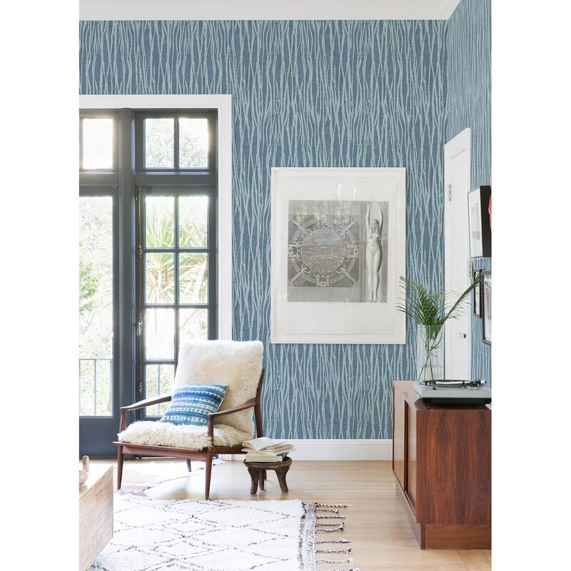 Scott Living Nazar Indigo Indigo Stripe Wallpaper