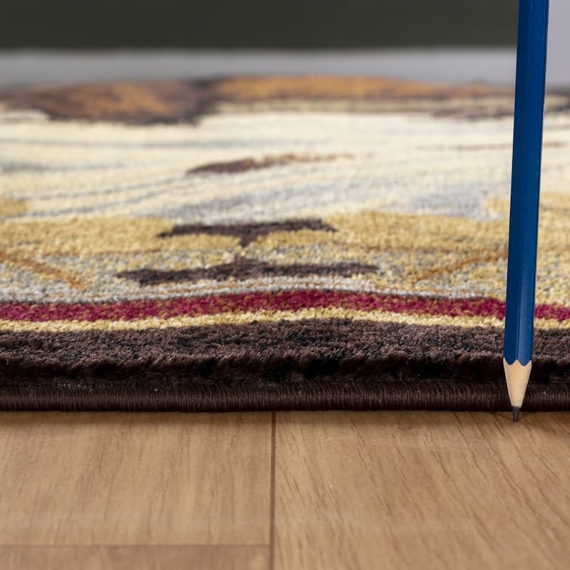 Nature's Nest GC_CBL3008 Multi Lodge Area Rug