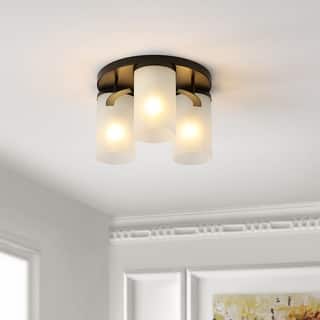 SAFAVIEH Lighting Jeffra Flush Mount - 12"W x 12"D x 7"H