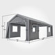 preview thumbnail 30 of 42, Heavy Duty Carport with Roll-Up Sidewall and Ventilated Windows with Removable Sidewalls