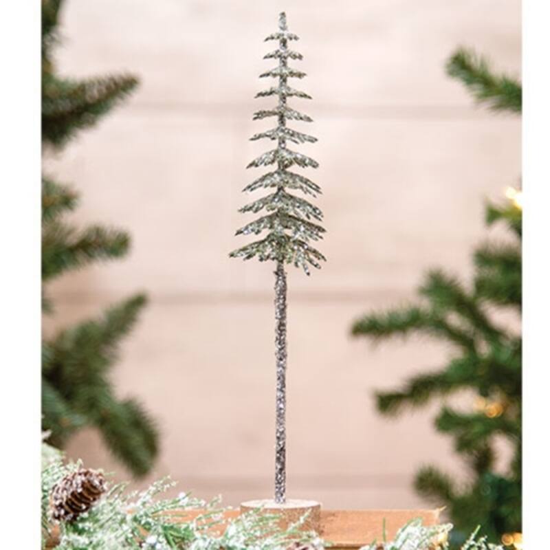 Gleaming Shortleaf Pine Tabletop Tree Winter Decor