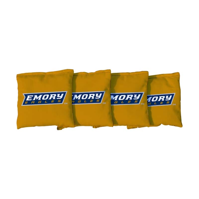 Emory University Eagles Yellow Cornhole Bags - All-Weather Resin Filled