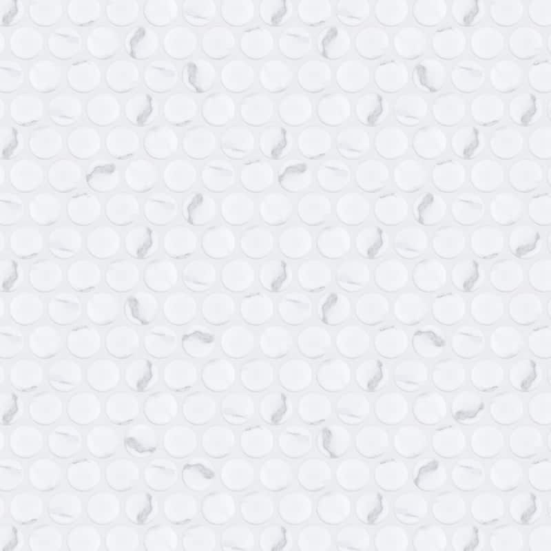 Merola Tile Carrione Penny Matte Carrara 9-3/4" x 11-1/2" Porcelain Mosaic Floor and Wall Tile