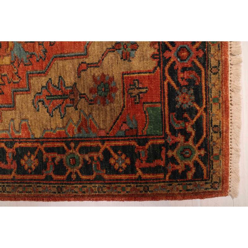 ECARPETGALLERY Hand-knotted Jules Sultane Dark Copper Wool Rug - 4'2 x 5'11