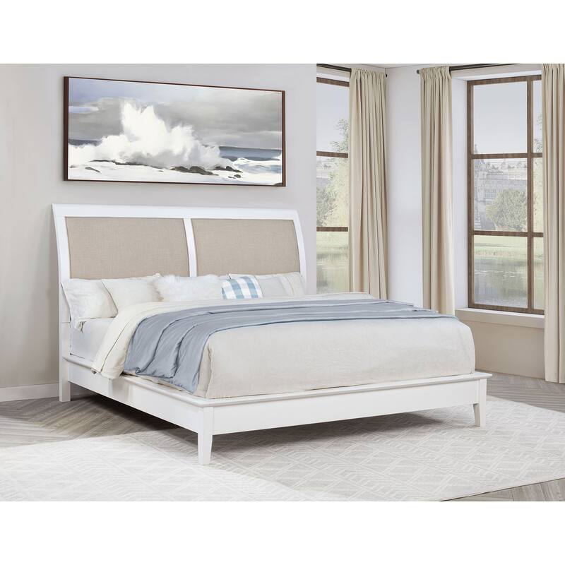 Bexhill Upholstered Panel Bed White