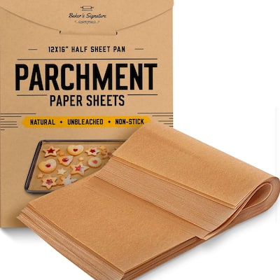 Paper Baking Sheets Precut Non-Stick & Unbleached - Will Not Curl or Burn -12x16 Inch Pack of 120