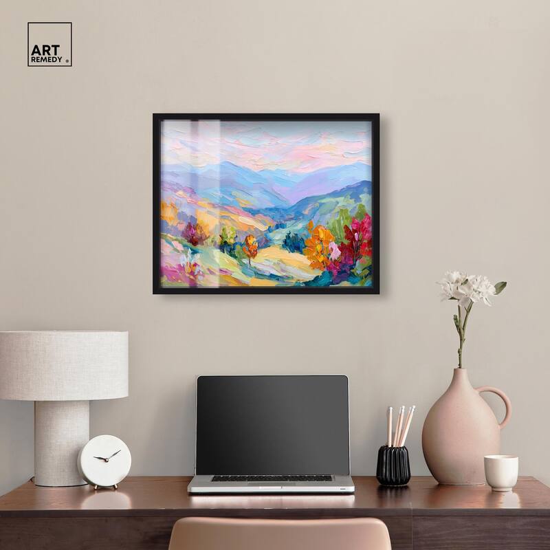 Colorful Valley I Shadowbox by Art Remedy