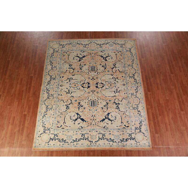Vegetable Dye Ziegler Oriental Area Rug Hand-Knotted Wool Carpet - 8'1" x 9'10"