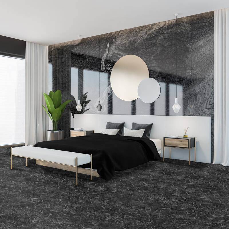 Achim Nexus 12x12 Peel & Stick Vinyl Floor Tiles - 20 Tiles/20 sq. ft., Smoke Marble