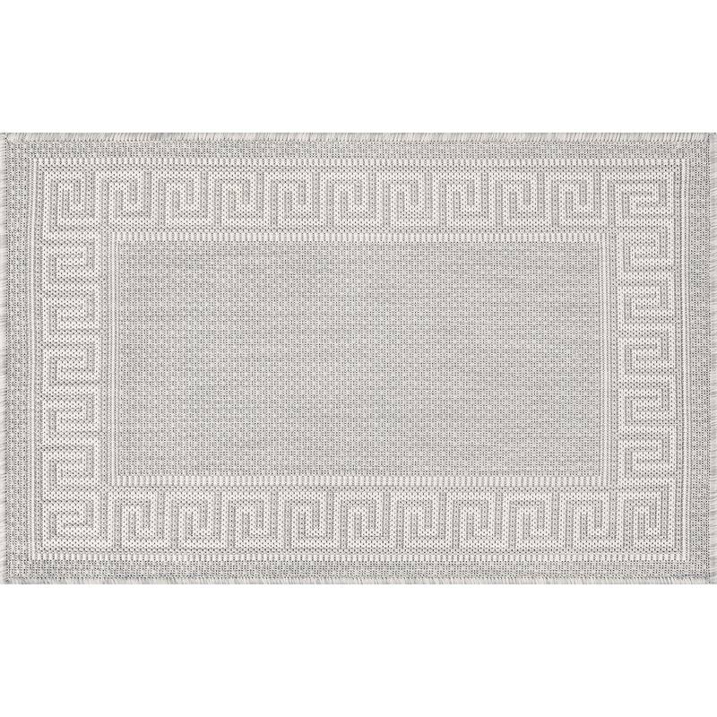 Exo Coastal Border Indoor/Outdoor Area Rug - 2' x 2'11'' - Gray/Cream
