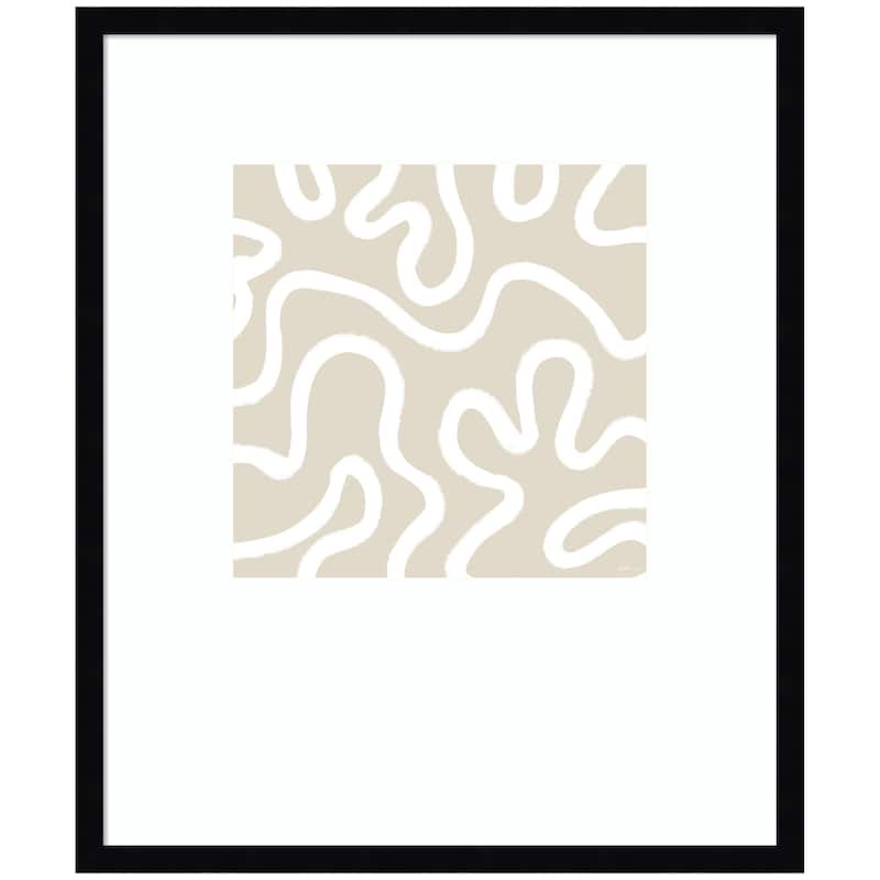 Kate and Laurel Organic Figures by Gabrielly Guedes Framed Wall Art Print - 21x25