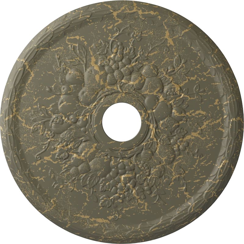 22 5/8"OD x 3 5/8"ID x 5/8"P Grape Ceiling Medallion