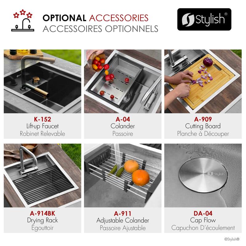 Concealed Dual-Mount 20" Stainless Steel Utility Sink, 1-Hole Prep, Dura-Tek Finish, Handmade