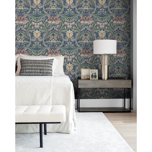 NextWall Morris Flower Peel and Stick Wallpaper | Overstock.ca