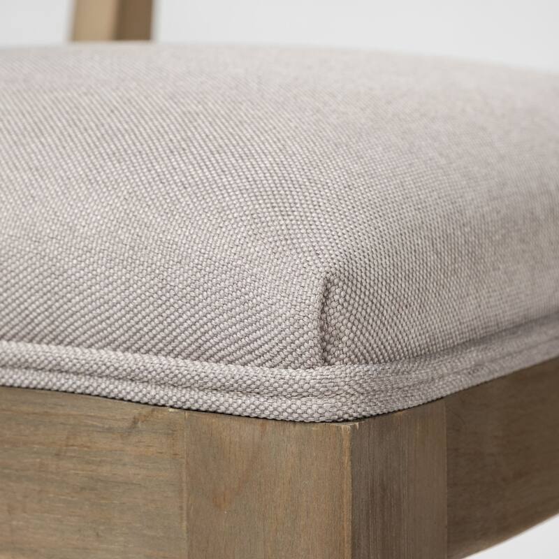 Tenton Grey Fabric Wrap Seat W/Light Brown Solid Wood Frame Dining Chair (Set of 2) - 23.5L x 19.0W x 36.8H