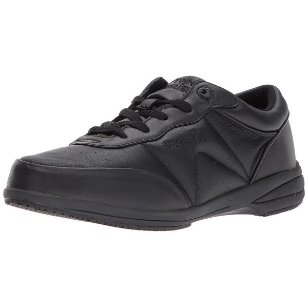 Propét Womens washable walker Leather Low Top Lace Up Fashion Sneakers