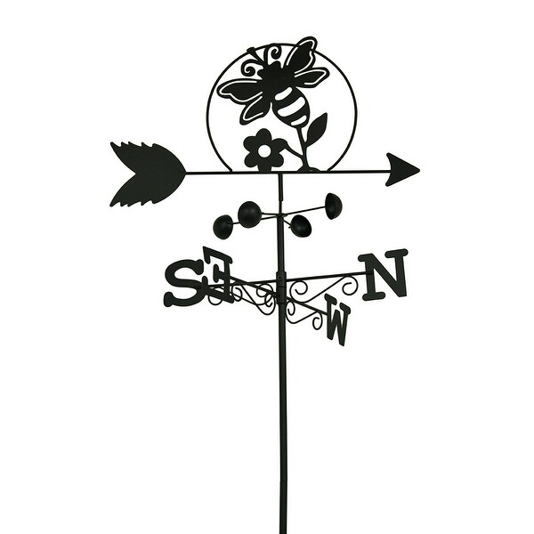 66 Inch Tall Blebee Decorative Weathervane Metal Garden Stake 66 Inch Tall Blebee Decorative Weathervane Metal Garden Stake